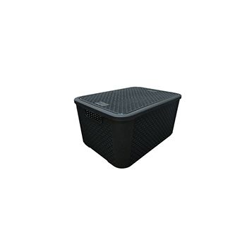 CAIXA ORGANIZADORA RATTAN PRETA N.4 42LTS (36153)