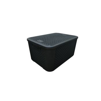 CAIXA ORGANIZADORA RATTAN PRETA N.4 42LTS (36153)
