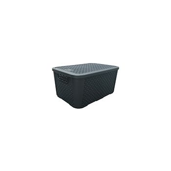 CAIXA ORGANIZADORA RATTAN PRETA N.3 17LTS (36152)