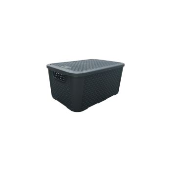 CAIXA ORGANIZADORA RATTAN PRETA N.3 17LTS (36152)