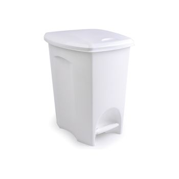 LIXEIRA C/ PEDAL PRATICA BRANCA 48LTS (34803)