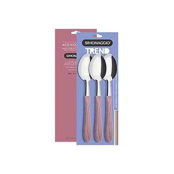 CONJ C/3 COLHERES MESA PRATIKA TREND ROSA (36494)