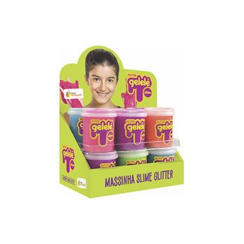 GELELE SLIME POTE 152G GLITTER - DISPLAY 12UN (36602)