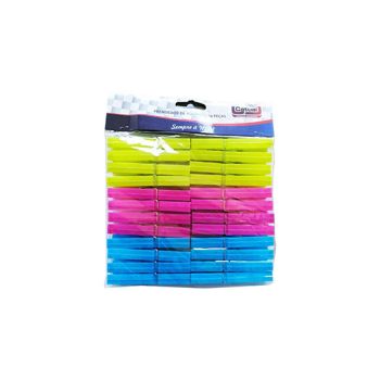 PRENDEDOR DE ROUPA DE PLASTICO 24PECAS - 10CM (36753)