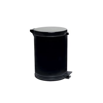 LIXEIRA FLANDERS C/ PEDAL E CESTO PP PRETA 4,5LTS (37160)