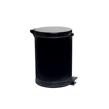 LIXEIRA FLANDERS C/ PEDAL E CESTO PP PRETA 10,5LTS (37161)