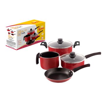 CONJ PANELEIRO C/ 4 PCS LL AAD VERMELHO (37432)