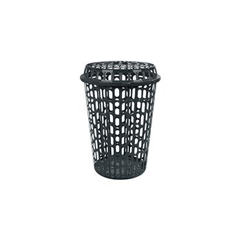 CESTO TELADO PRETO C/ TAMPA 60LTS (37662)