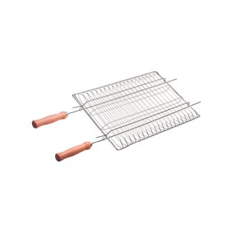 GRELHA DUPLA CROMADA 84X35CM (38042)