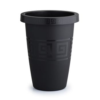 VASO GREGO REDONDO PRETO GRANDE 32LTS (38850)