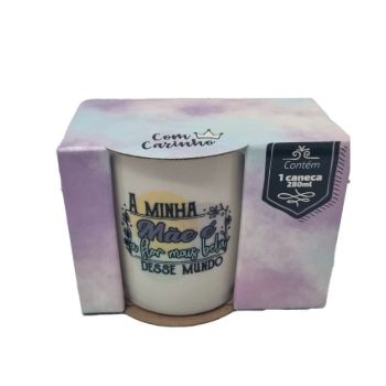 CANECA CERAMICA DECOR MAE C/ CX PRESENTE 280ML (33163)