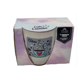 CANECA CERAMICA DECOR CAFE C/ CX PRES. 220ML (37853)
