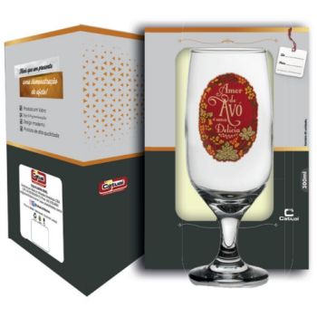 TAÇA FLORIPA AMOR DE VÓ É UMA DELICIA - CX PRESENT (36878)