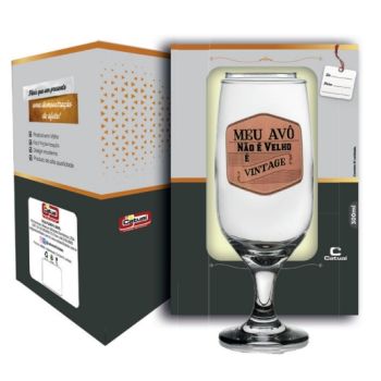 TAÇA FLORIPA MEU AVÔ NÃO É VELHO É VINTAGE - CX PR (36768)