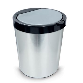 LIXEIRA LABEL INOX P/ ESCRITORIO TAMPA CLICK 10LTS (37880)