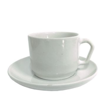 XICARA CHA BRANCA C/ PIRES 120ML CX-24 (37345)
