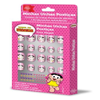 CONJ C/20 UNHAS POSTICAS MAGALI COR ROSA (39472)