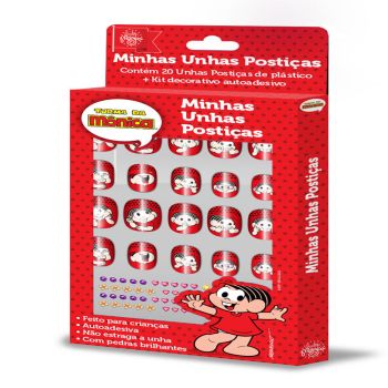 CONJ. C/20 UNHAS POSTICAS MONICA COR VERMELHA (39470)