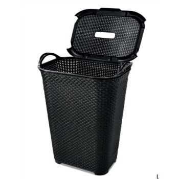 CESTO TELADO RATTAN C/ TAMPA BASC. 35LTS (37881)