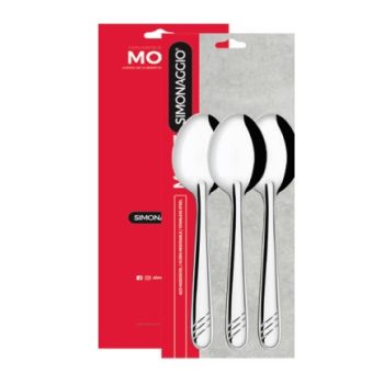 CONJ C/3 COLHERES INOX MONIZ 19CM (00557)