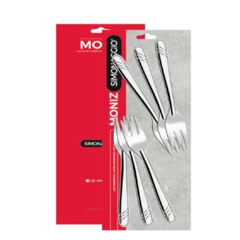 CONJ C/6 GARFOS P/ BOLO INOX MONIZ (37280)