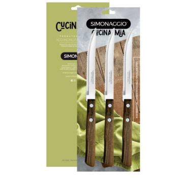 CONJ C/3 FACAS INOX CABO MADEIRA (00567)
