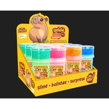 GELELE SLIME MIX SURPRESA CAPIVARA 153GR DISPLAY-12 (45143)