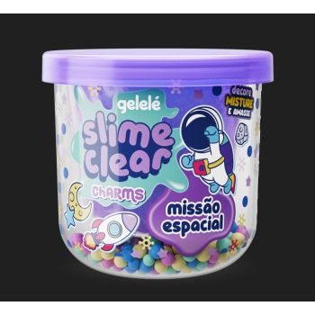 SLIME CLEAR CHARMS MISSAO ESPACIAL 122GR DISPLAY-12 (45147)