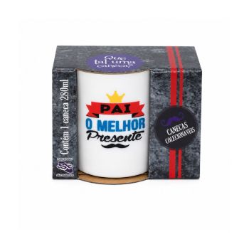CANECA CERAMICA DECORACAO PAI C/ CX PRESENTE 280ML (33166)