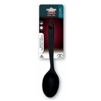 COLHER DE ARROZ DE SILICONE 27CM PRETO (37033)