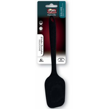 COLHER/ESPATULA SILICONE 28CM PRETO (37028)