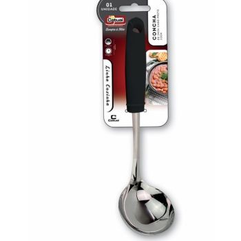CONCHA INOX 33CM CABO PRETO (24475)