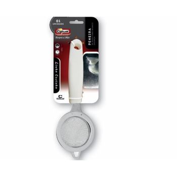 PENEIRA INOX 24X09CM CABO BRANCO (24804)
