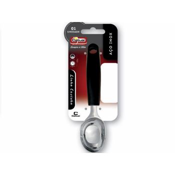 COLHER P/ SORVETE 20CM CABO PRETO (24473)