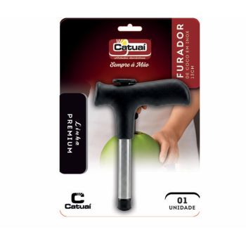 FURADOR DE COCO AÇO INOX  13CM (32636)