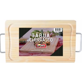 TABUA MADEIRA C/ CANALETA E PEGADOR 39X25CM (36040)