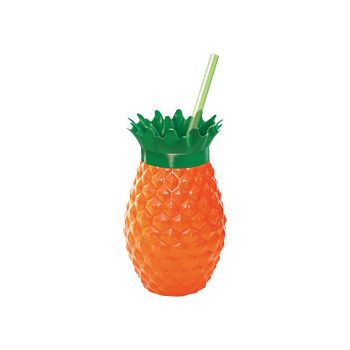 COPO ABACAXI C/ CANUDO 500ML (34430)